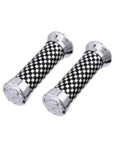 Grips 7/8 long 135mm 279 Black/Chrome Eagle.